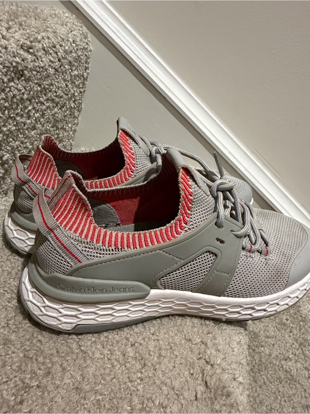 Calvin Klein Jeans Womens Knit Sock Runner Sneakers Size 7.5